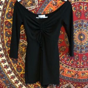 UO off the shoulder bodycon romper